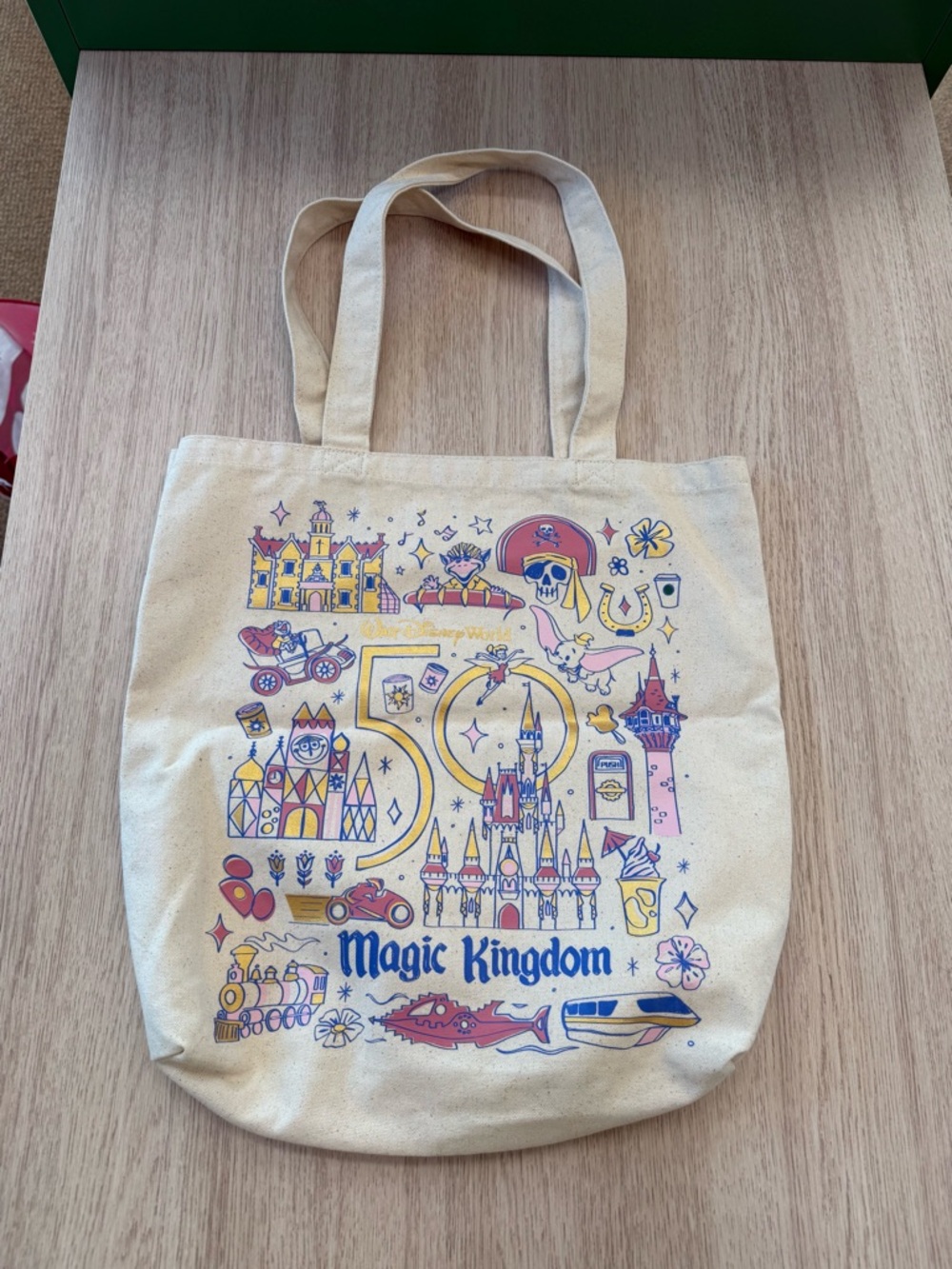 Starbucks Disney Magic Kingdom Cream Canvas Tote - Picture 2 of 4